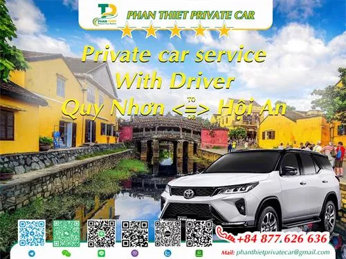 Private Car From Quy Nhon <=> Hoi An (private car with driver)